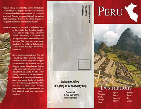 peru travel brochure